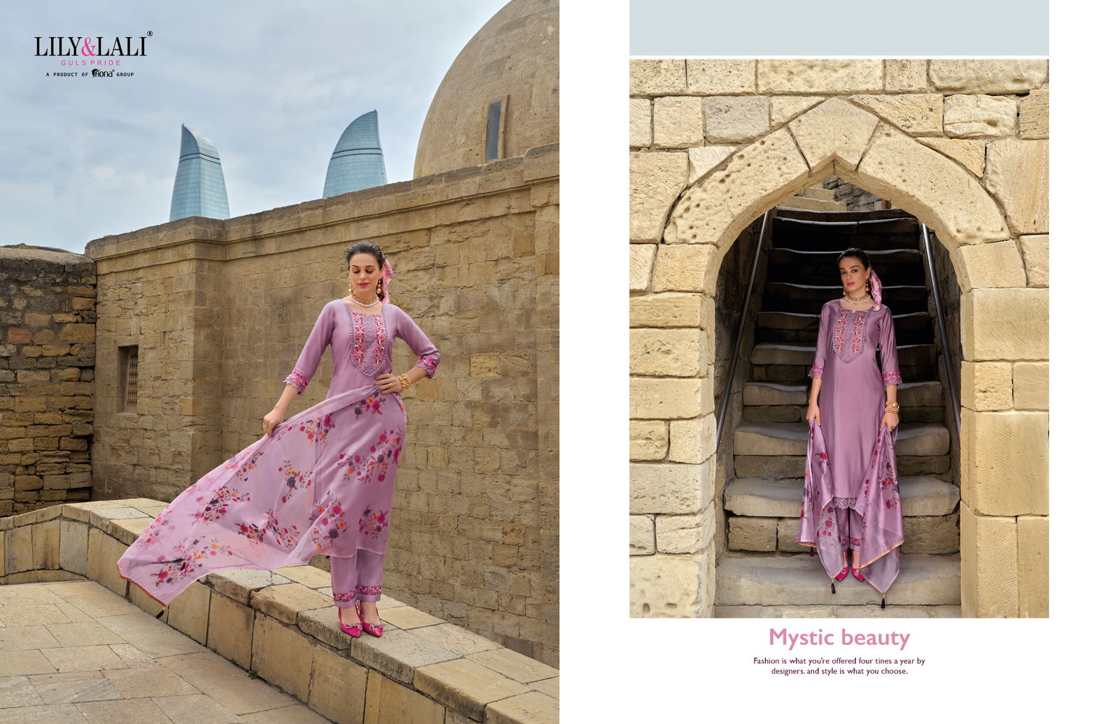 Mahra By Lily And Lali Embroidery Hand Work Designer Kurti With Bottom Dupatta Wholesalers In Delhi